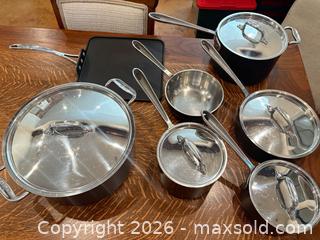 MaxSold Auction: All?Clad Cookware Set with Griddle, Stainless/Hard?Anodized - Okatie (South Carolina, USA) SELLER MANAGED Moving Online Auction - Bee Tree Drive