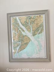 MaxSold Auction: Framed NOAA Nautical Chart - Port Royal Sound, SC - Okatie (South Carolina, USA) SELLER MANAGED Moving Online Auction - Bee Tree Drive