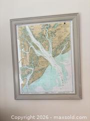 MaxSold Auction: Framed NOAA Nautical Chart - Port Royal Sound, SC - Okatie (South Carolina, USA) SELLER MANAGED Moving Online Auction - Bee Tree Drive