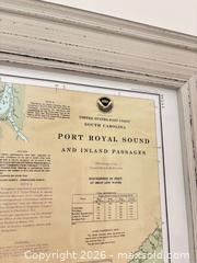 MaxSold Auction: Framed NOAA Nautical Chart - Port Royal Sound, SC - Okatie (South Carolina, USA) SELLER MANAGED Moving Online Auction - Bee Tree Drive