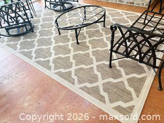 MaxSold Auction: Two Safavieh 8 x 11 ft Brown Beige Geometric Area Rug - Okatie (South Carolina, USA) SELLER MANAGED Moving Online Auction - Bee Tree Drive