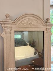MaxSold Auction: Victorian-Style Cast Iron Bathroom Vanity with Marble Top & Mirror - Okatie (South Carolina, USA) SELLER MANAGED Moving Online Auction - Bee Tree Drive