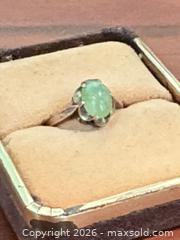 MaxSold Auction: Vintage 10K Yellow Gold Ring with Green Glass or Stone Setting - Okatie (South Carolina, USA) SELLER MANAGED Moving Online Auction - Bee Tree Drive