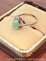 MaxSold Auction: Vintage 10K Yellow Gold Ring with Green Glass or Stone Setting - Okatie (South Carolina, USA) SELLER MANAGED Moving Online Auction - Bee Tree Drive
