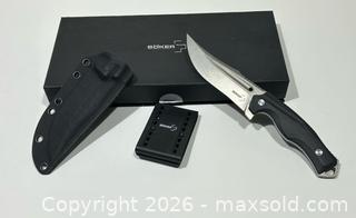 MaxSold Auction: Böker Plus Masada Fixed Blade in Original Box   - Burlington (Ontario, Canada) SELLER MANAGED Estate Sale Online Auction -  Fairview Street (STORAGE)