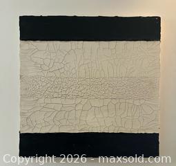 MaxSold Auction: David Hines Abstract Crackle Texture Artwork Field of Blackbirds and Dated 1999 - Burlington (Ontario, Canada) SELLER MANAGED Estate Sale Online Auction -  Fairview Street (STORAGE)