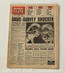 MaxSold Auction: First Edition of the Toronto Sunday Sun Newspaper September 16, 1973 - Burlington (Ontario, Canada) SELLER MANAGED Estate Sale Online Auction -  Fairview Street (STORAGE)