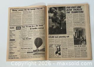 MaxSold Auction: First Edition of the Toronto Sunday Sun Newspaper September 16, 1973 - Burlington (Ontario, Canada) SELLER MANAGED Estate Sale Online Auction -  Fairview Street (STORAGE)