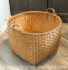 MaxSold Auction: Indigenous Extra Large Handmade Woven Wood Handled Storage/ Carrying Basket - Burlington (Ontario, Canada) SELLER MANAGED Estate Sale Online Auction -  Fairview Street (STORAGE)