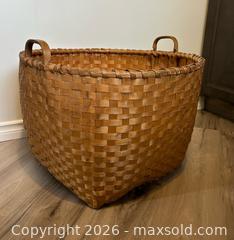 MaxSold Auction: Indigenous Extra Large Handmade Woven Wood Handled Storage/ Carrying Basket - Burlington (Ontario, Canada) SELLER MANAGED Estate Sale Online Auction -  Fairview Street (STORAGE)