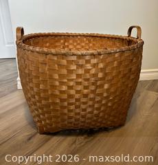 MaxSold Auction: Indigenous Extra Large Handmade Woven Wood Handled Storage/ Carrying Basket - Burlington (Ontario, Canada) SELLER MANAGED Estate Sale Online Auction -  Fairview Street (STORAGE)