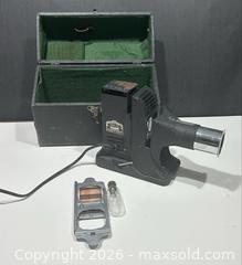 MaxSold Auction: Vintage Picturol Miniature Slide Projector, Model RK with Case - Burlington (Ontario, Canada) SELLER MANAGED Estate Sale Online Auction -  Fairview Street (STORAGE)