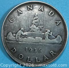MaxSold Auction: 1936 Silver Dollar - Canada - Lincoln (Ontario, Canada) SELLER MANAGED Downsizing Online Auction - Bartlett Road (STORAGE)
