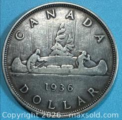 MaxSold Auction: 1936 Silver Dollar - Canada - Lincoln (Ontario, Canada) SELLER MANAGED Downsizing Online Auction - Bartlett Road (STORAGE)
