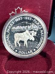 MaxSold Auction: 1985 National Parks Canada Silver Dollar - Lincoln (Ontario, Canada) SELLER MANAGED Downsizing Online Auction - Bartlett Road (STORAGE)