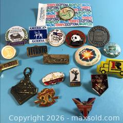 MaxSold Auction: Assembled Group Of Collector Pins - Lincoln (Ontario, Canada) SELLER MANAGED Downsizing Online Auction - Bartlett Road (STORAGE)