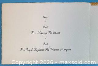 MaxSold Auction: Royal Highness Princess Margaret Royal York Hotel Luncheon Menu/Program 1958 - Lincoln (Ontario, Canada) SELLER MANAGED Downsizing Online Auction - Bartlett Road (STORAGE)