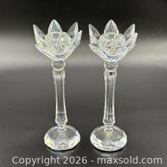 MaxSold Auction: Swarovski Clear Lead Crystal Tulip / Lotus Candlestick Pair - AMC-RR - Ottawa (Ontario, Canada) PARTNER MANAGED Estate Sale Online Auction - Bongard Avenue (STORAGE)