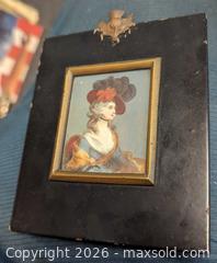MaxSold Auction: C.1890 Framed Miniature Victorian Gainsborough Style Lady Painting Thistle Finial Hanger - Toronto (Ontario, Canada) PARTNER MANAGED Reseller Online Auction - Railside Road