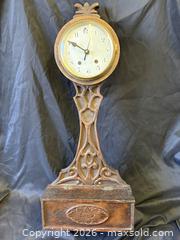 MaxSold Auction: C.1900 Art Nouveau Porcelain Faced Wood Cased Seth Thomas Banjo Shaped Wall Clock Working - Toronto (Ontario, Canada) PARTNER MANAGED Reseller Online Auction - Railside Road
