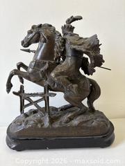 MaxSold Auction: C.1900 Bronzed Spelter Metal Gallic Warrior Knight On Horseback Statue - Toronto (Ontario, Canada) PARTNER MANAGED Reseller Online Auction - Railside Road