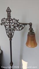 MaxSold Auction: C.1930 Florentine Style Floor Bridge Lamp With Iridescent Aurene Art Glass Shade Working - Toronto (Ontario, Canada) PARTNER MANAGED Reseller Online Auction - Railside Road