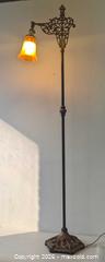MaxSold Auction: C.1930 Florentine Style Floor Bridge Lamp With Iridescent Aurene Art Glass Shade Working - Toronto (Ontario, Canada) PARTNER MANAGED Reseller Online Auction - Railside Road