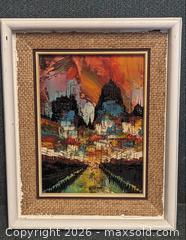 MaxSold Auction: Fiery Modernist Abstract Oil Painting On Board Artist Signed WT Carlsen - Toronto (Ontario, Canada) PARTNER MANAGED Reseller Online Auction - Railside Road