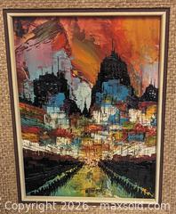 MaxSold Auction: Fiery Modernist Abstract Oil Painting On Board Artist Signed WT Carlsen - Toronto (Ontario, Canada) PARTNER MANAGED Reseller Online Auction - Railside Road