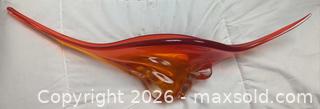 MaxSold Auction: Large Two-Tone Orange MCM Chalet Era Whiplash Abstract Art Glass Bowl - Toronto (Ontario, Canada) PARTNER MANAGED Reseller Online Auction - Railside Road