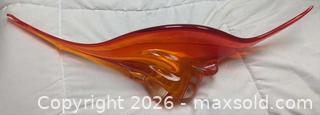 MaxSold Auction: Large Two-Tone Orange MCM Chalet Era Whiplash Abstract Art Glass Bowl - Toronto (Ontario, Canada) PARTNER MANAGED Reseller Online Auction - Railside Road