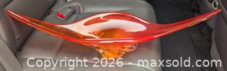 MaxSold Auction: Large Two-Tone Orange MCM Chalet Era Whiplash Abstract Art Glass Bowl - Toronto (Ontario, Canada) PARTNER MANAGED Reseller Online Auction - Railside Road