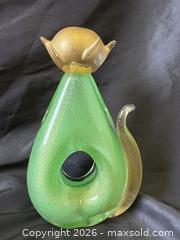 MaxSold Auction: Scarce Signed Gambara & Poggi Murano Glass Cat Green With Gold Aventurine 7" - Toronto (Ontario, Canada) PARTNER MANAGED Reseller Online Auction - Railside Road