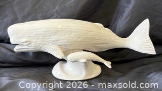 MaxSold Auction: Scarce White Glazed Blue Mountain Pottery BMP 14" Romar Whale + Calf Sculpture Perfect - Toronto (Ontario, Canada) PARTNER MANAGED Reseller Online Auction - Railside Road