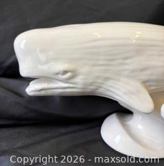 MaxSold Auction: Scarce White Glazed Blue Mountain Pottery BMP 14" Romar Whale + Calf Sculpture Perfect - Toronto (Ontario, Canada) PARTNER MANAGED Reseller Online Auction - Railside Road
