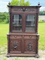 MaxSold Auction: Antique Sideboard, Hunt, French Henri II Style Carved Oak, 1800's - Hamilton (Ontario, Canada) SELLER MANAGED Estate Sale Online Auction - Park Street