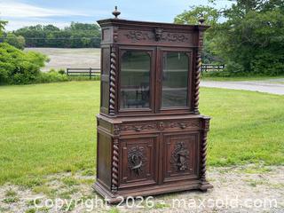 MaxSold Auction: Antique Sideboard, Hunt, French Henri II Style Carved Oak, 1800's - Hamilton (Ontario, Canada) SELLER MANAGED Estate Sale Online Auction - Park Street