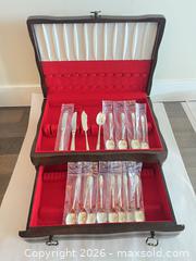 MaxSold Auction: (16pc) Sterling Silver Easterling "Rose Spray" Flatware Set with Flatware Chest - New Westminster (British Columbia, Canada) PARTNER MANAGED Downsizing Online Auction - Quayside Drive (CONDO)
