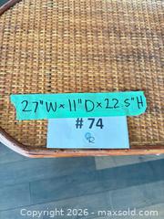 MaxSold Auction: Vintage MCM Split-Level End Table (Cane & Bamboo) - New Westminster (British Columbia, Canada) PARTNER MANAGED Downsizing Online Auction - Quayside Drive (CONDO)
