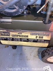 MaxSold Auction: Sears 6.2 Gal Portable Wheeled Oil-Lubricated Air Compressor C - Brantford (Ontario, Canada) Estate Sale Online Auction - Fieldstone Circle