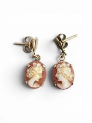 MaxSold Auction: 10K Gold Carved Shell Cameo Earrings - 2.08g - Esquimalt (British Columbia, Canada) PARTNER MANAGED Reseller Online Auction - Lampson Street