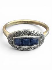 MaxSold Auction: 18k Gold & Platinum Art Deco Sapphire Ring - Size 7 - Esquimalt (British Columbia, Canada) PARTNER MANAGED Reseller Online Auction - Lampson Street