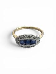 MaxSold Auction: 18k Gold & Platinum Art Deco Sapphire Ring - Size 7 - Esquimalt (British Columbia, Canada) PARTNER MANAGED Reseller Online Auction - Lampson Street