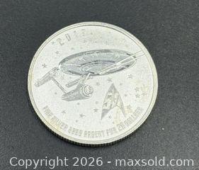 MaxSold Auction: 2016 Royal Canadian Mint Star Trek: Enterprise $20 Pure Silver Coin - Esquimalt (British Columbia, Canada) PARTNER MANAGED Reseller Online Auction - Lampson Street