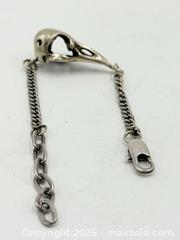 MaxSold Auction: Sterling Silver Bird Skull Curb Chain Bracelet - 7.5" - Esquimalt (British Columbia, Canada) PARTNER MANAGED Reseller Online Auction - Lampson Street