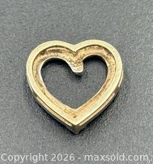 MaxSold Auction: Two-Tone Gold Diamond Open Heart Slide Pendant - .85g - Esquimalt (British Columbia, Canada) PARTNER MANAGED Reseller Online Auction - Lampson Street