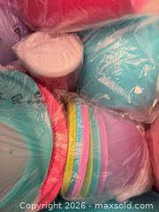 MaxSold Auction: Assorted New Plastic Tupperware Plates, Bowls & Cups and more - 80+ pcs - Langford (British Columbia, Canada) PARTNER MANAGED Estate Sale Online Auction - Glen Lake Road