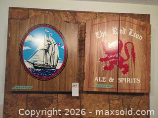 MaxSold Auction: Wall-Mounted Dartboard Cabinet with Two Boards - Langford (British Columbia, Canada) PARTNER MANAGED Estate Sale Online Auction - Glen Lake Road