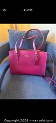 MaxSold Auction: Coach Pink Leather Tote Shoulder Bag - Yonkers (New York, USA) SELLER MANAGED Downsizing Online Auction - Riverdale Avenue (STORAGE)
