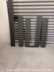 MaxSold Auction: Full Gray Upholstered Headboard with Metal Bed Frame & Slats - Yonkers (New York, USA) SELLER MANAGED Downsizing Online Auction - Riverdale Avenue (STORAGE)